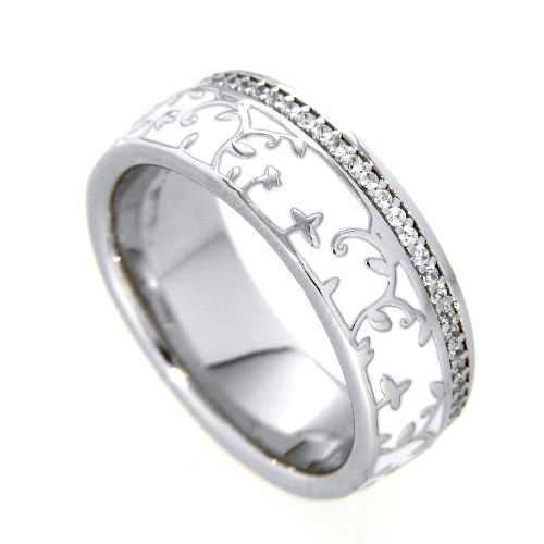 Ring Silber 925 rhodiniert Weite 54