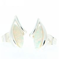 Ohrstecker Silber 925 synthetischer Opal