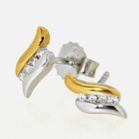 Ohrstecker Silber 925 rhodiniert & vergoldet