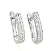 Scharniercreolen Silber 925 rhodiniert