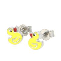 Ohrstecker Silber 925 rhodiniert Ente