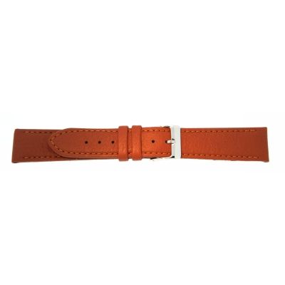 Uhrarmband Leder 16mm mittelbraun Edelstahlschließe