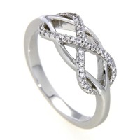 Ring Silber 925 rhodiniert Weite 58