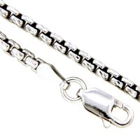 Kette Silber 925 rhodiniert 55 cm runde Venzianer