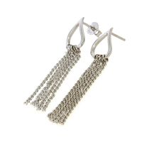 Ohrpendel Silber 925 rhodiniert mit Steckeroberteil Kettchen 