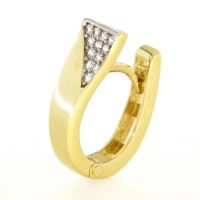 Scharniercreolen Gold 333 Zirkonia