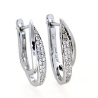 Scharniercreolen Silber 925 rhodiniert