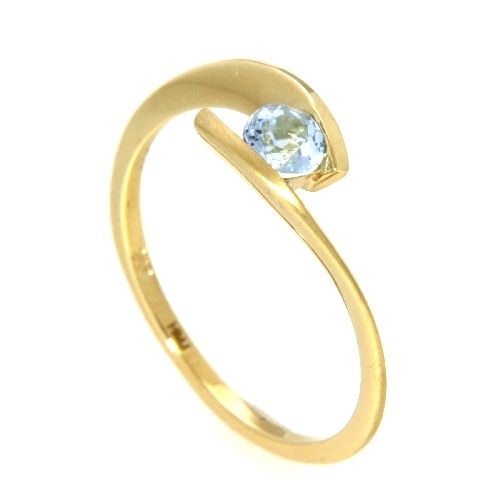 Ring Gold 333 echt Blautopas Weite 54