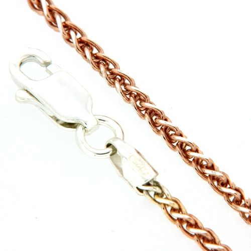 Kette Silber 925 rosé vergoldet , teilweise weiß 42 cm