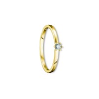 Ring Brillant 0,07 ct. 585 Gelbgold Größe 56