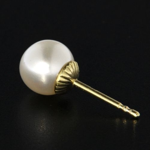 Ohrstecker Gold 333 Süßwasserperle 7,0mm - 7,5mm