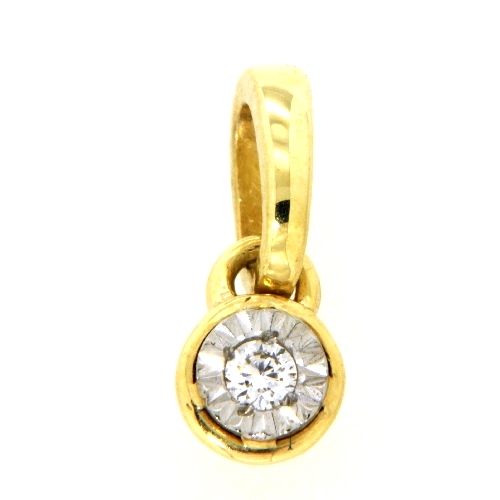 Anhänger Gold 585 bicolor Gelbgold/Weißgold