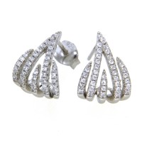 Ohrstecker (Halbcreole) Silber 925 rhodiniert 