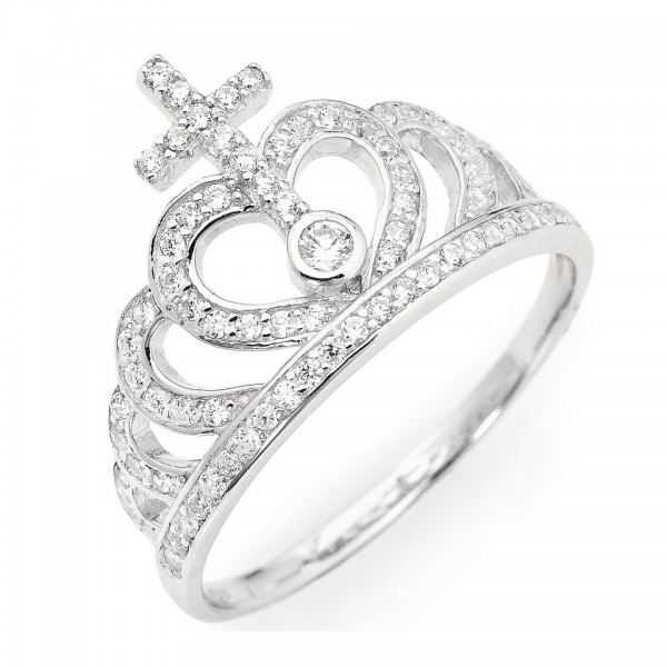 AMEN Ring Silber Kreuz Gr. 50 AC2-10