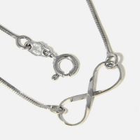 Kette Silber 925 rhodiniert 42 cm+3 cm unendlich