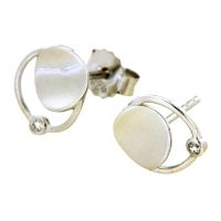 Ohrstecker Silber 925 rhodiniert Zirkonia