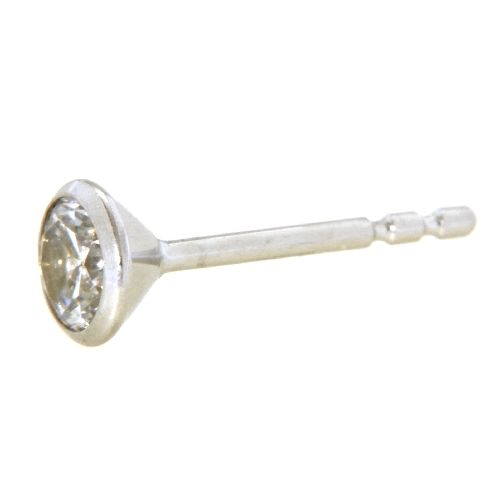 Ohrstecker Silber 925 rhodiniert Zirkonia 4mm