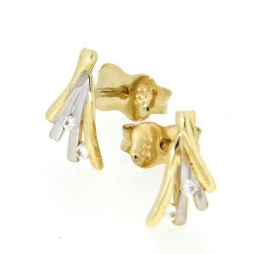 Ohrstecker Gold 333 bicolor