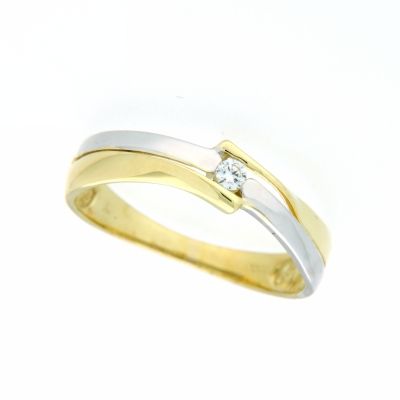 Ring Gold 333 Weite 60 bicolor