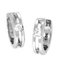 Scharniercreolen Silber 925 rhodiniert