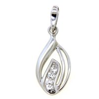 Anhänger Silber 925 rhodiniert Zirkonia 