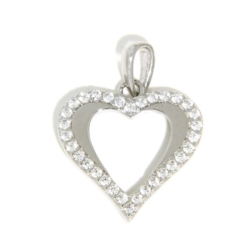 Herzanhänger Silber 925 rhodiniert