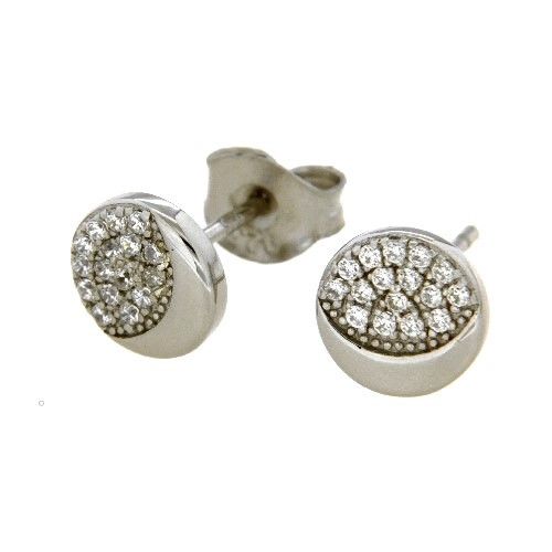 Ohrstecker Silber 925 rhodiniert Zirkonia