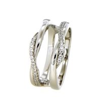 Ring Silber 925 rhodiniert Zirkonia Weite 58