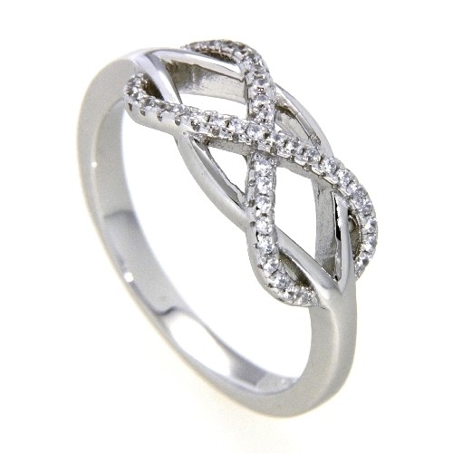 Ring Silber 925 rhodiniert Weite 58