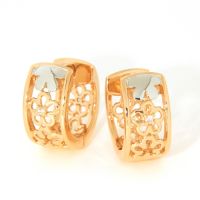 Scharniercreolen Silber 925 rosé vergoldet & rhodiniert