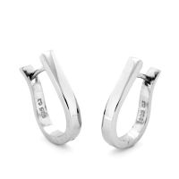 Scharniercreolen Silber 925 rhodiniert