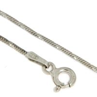 Schlangenkette (1mm) 925 rhodiniert 42 cm