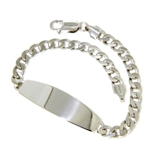 Idenditäts-Armband Silber 925 rhodiniert 19 cm
