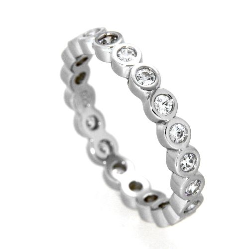 Ring Silber 925 rhodiniert Memoire Weite 58