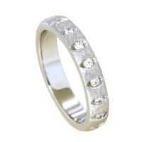 Ring Silber 925 rhodiniert Weite 58 Zirkonia