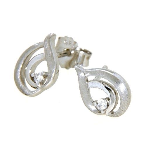 Ohrstecker Silber 925 rhodiniert Zirkonia