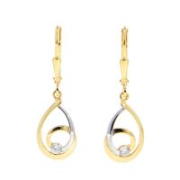 Ohrpendel Gold 333 bicolor