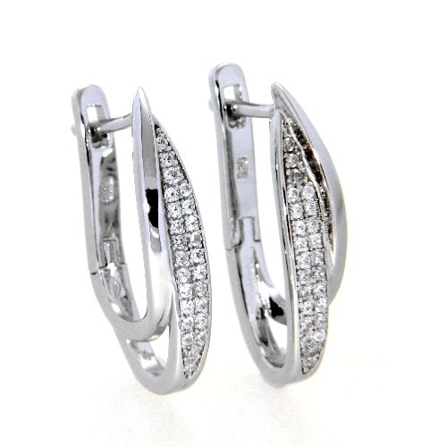 Scharniercreolen Silber 925 rhodiniert