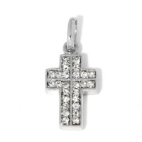 Kreuzanhänger Silber 925 rhodiniert 