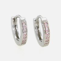 Scharniercreolen Silber 925 rhodiniert Zirkonia