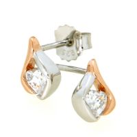 Ohrstecker Silber 925 rhodiniert & rosé vergoldet