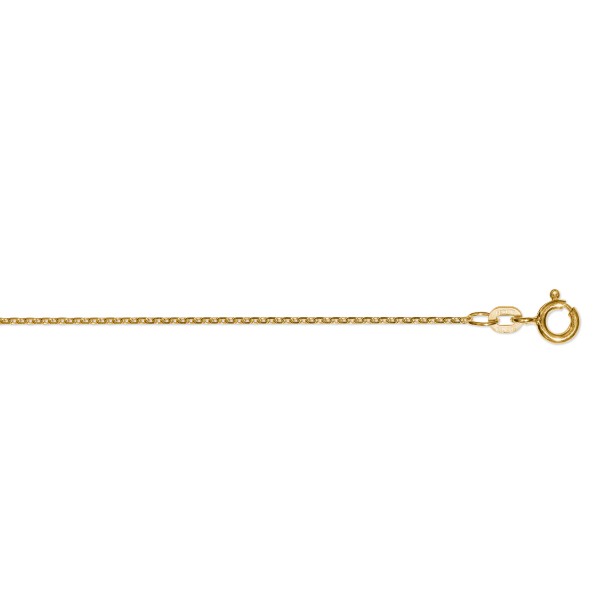 Ankerkette diamantiert 1,2 mm 585 Gelbgold 38 cm