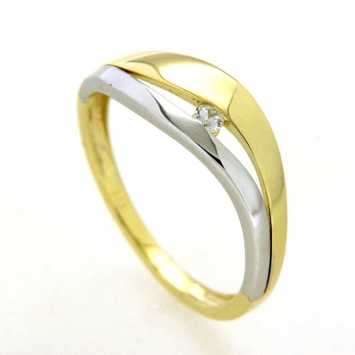 Ring Gold 333 bicolor Zirkonia Weite 64