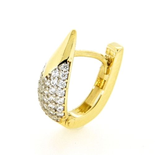 Scharniercreolen Gold 333 Zirkonia