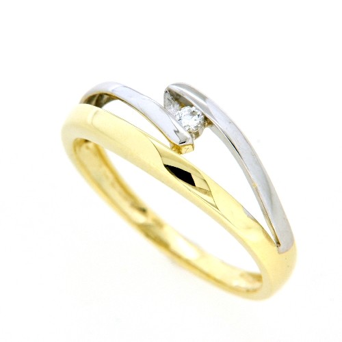 Ring Gold 333 bicolor Weite 56