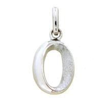 Buchstaben-Anhänger O Silber 925 rhodiniert