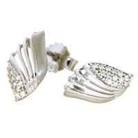 Ohrstecker Silber 925 rhodiniert Zirkonia