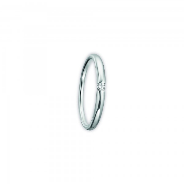 Ring Brillant 0,04 ct. 585 Weißgold Größe 60