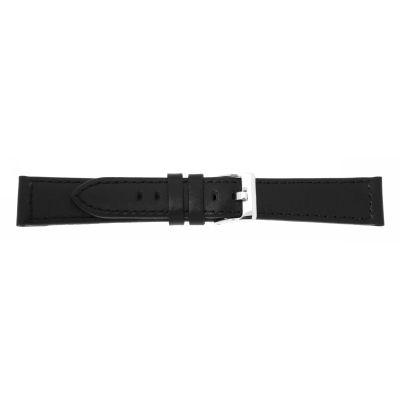 Lederband 26mm schwarz Edelstahlschließe