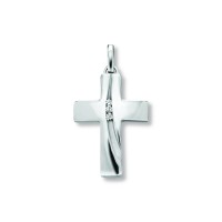 Anhänger Kreuz Zirkonia 925 Silber rhodiniert